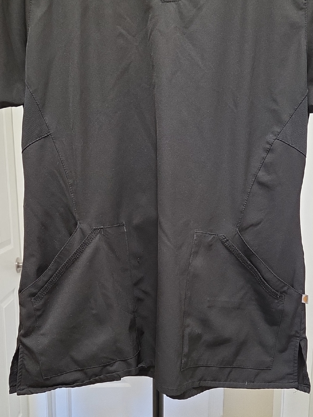 Carhartt Black V-Neck Utility Scrub Top | Workwear Core Medical Uniform Pocket - Picture 4 of 10